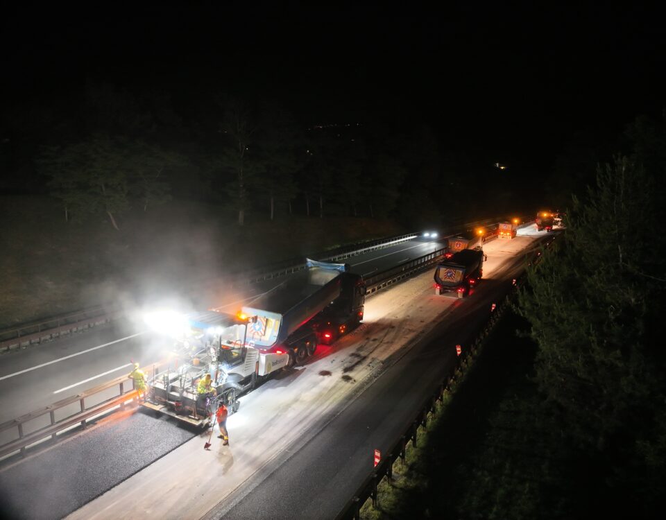 A22, interventi in notturna