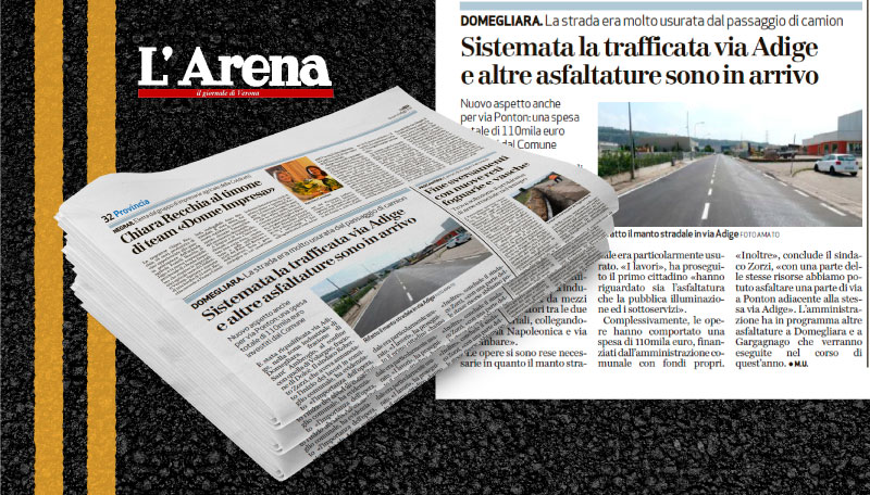 Italbeton migliora la viabilità della zona industriale di Domegliara